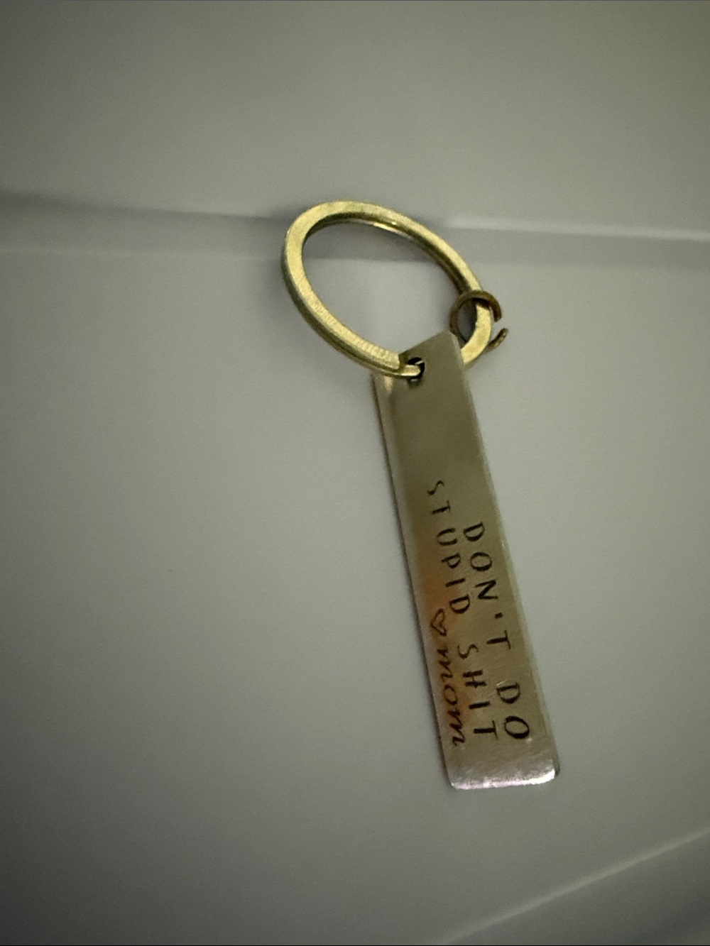 Engraved Silver Keychain